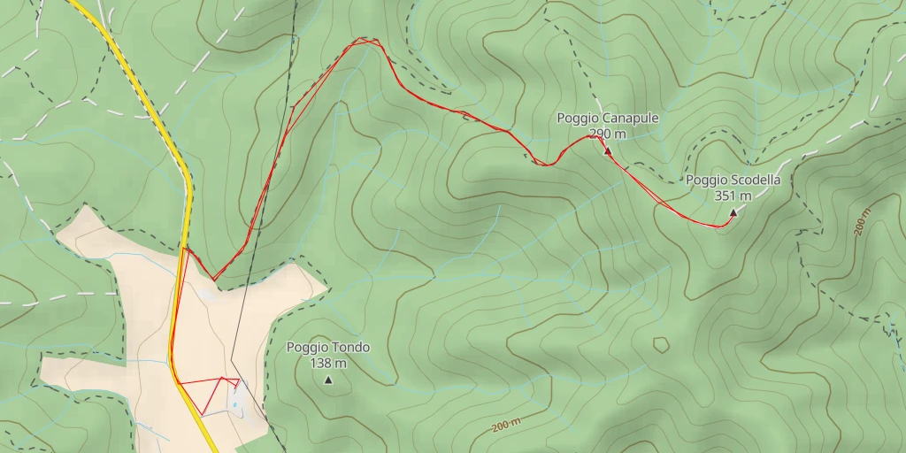 Map of the trail for Poggio Scodella