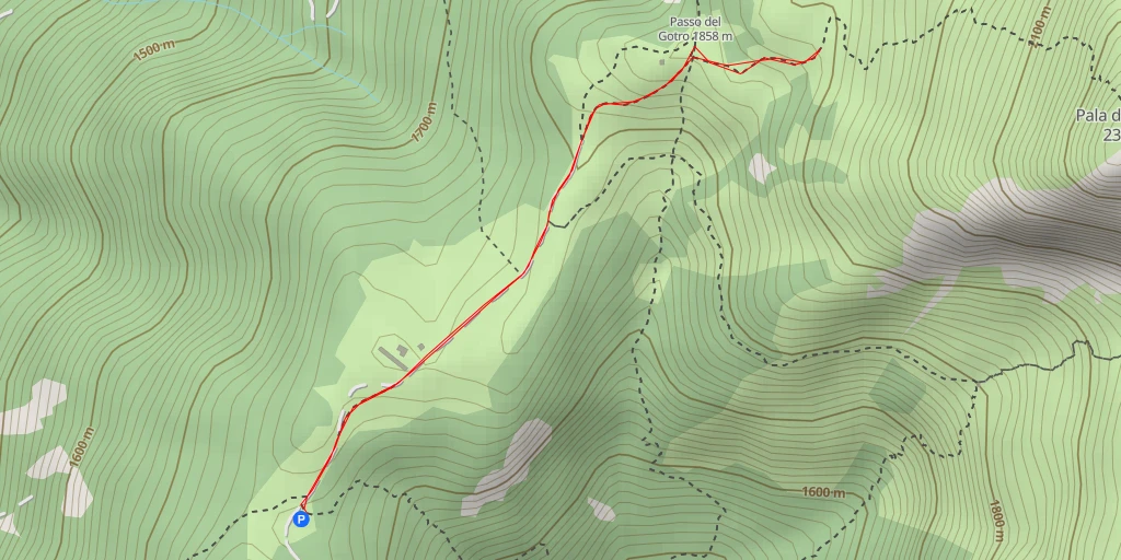 Carte de l'itinéraire :  Strada forestale Bandalors