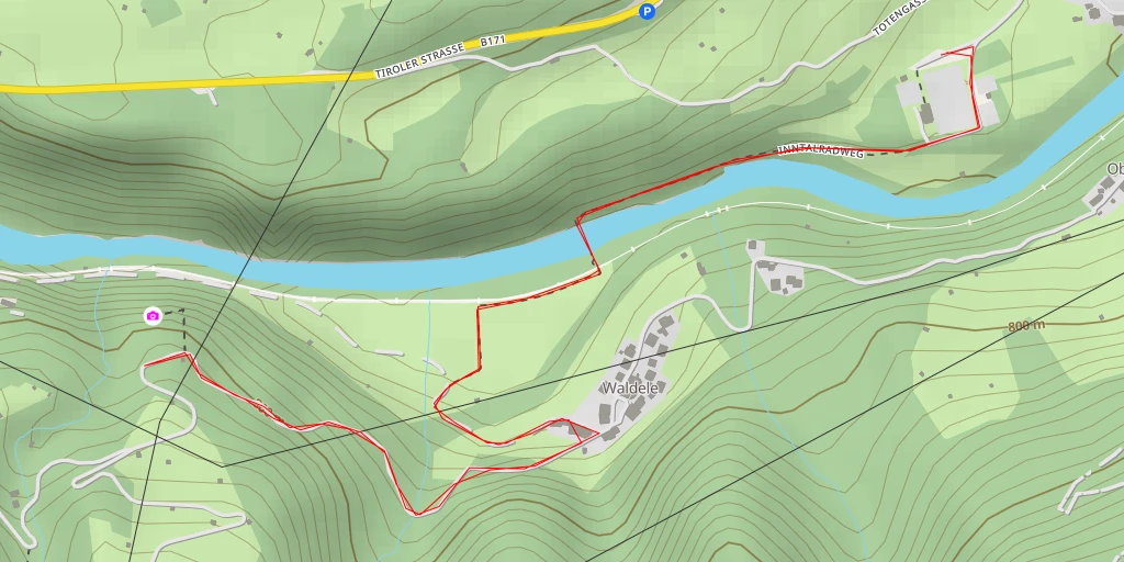 Map of the trail for Wald Untergasse