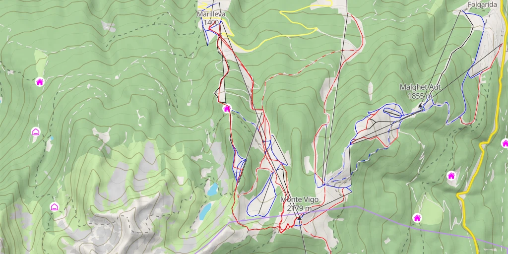 Carte de l'itinéraire :  Monte Vigo