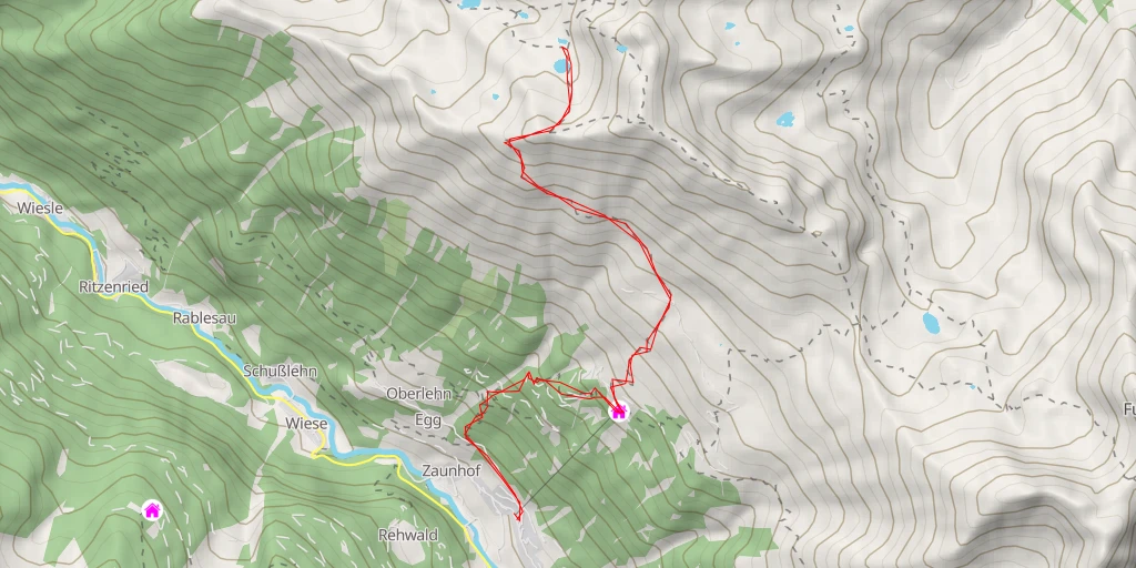 Map of the trail for Ludwigsburger Grat