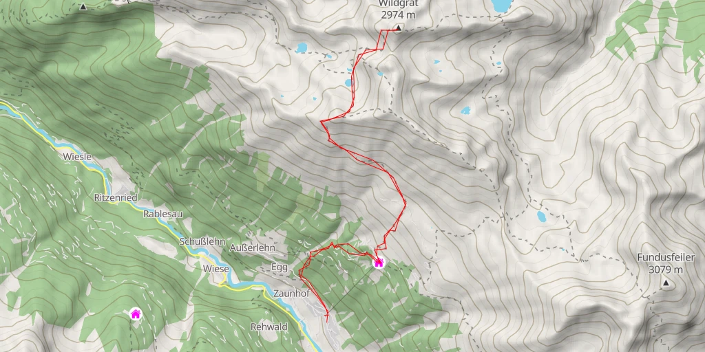 Map of the trail for Wildgrat