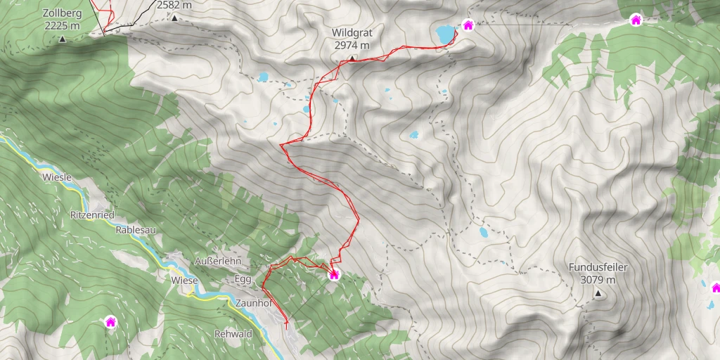 Map of the trail for Forchheimer Höhenweg