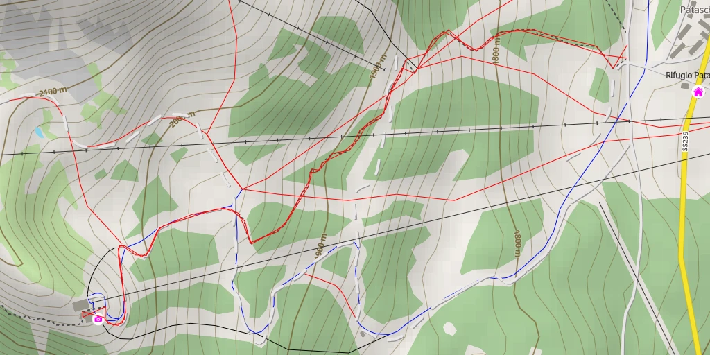 Map of the trail for Rifugio 5 Laghi