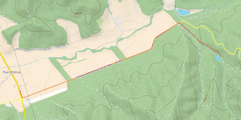 Map of the trail for Strada Provinciale 105 di Tirli - Strada Provinciale 105 di Tirli