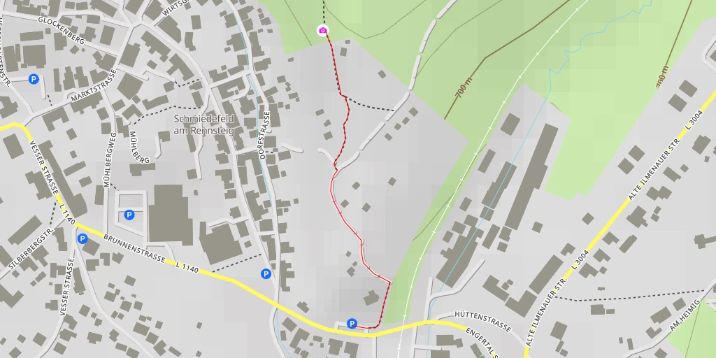 Map of the trail for AI - Aussichtspunkt am "Hohen Stein"