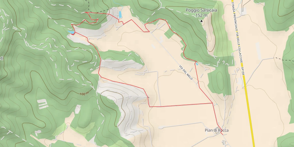 Map of the trail for Castiglione della Pescaia