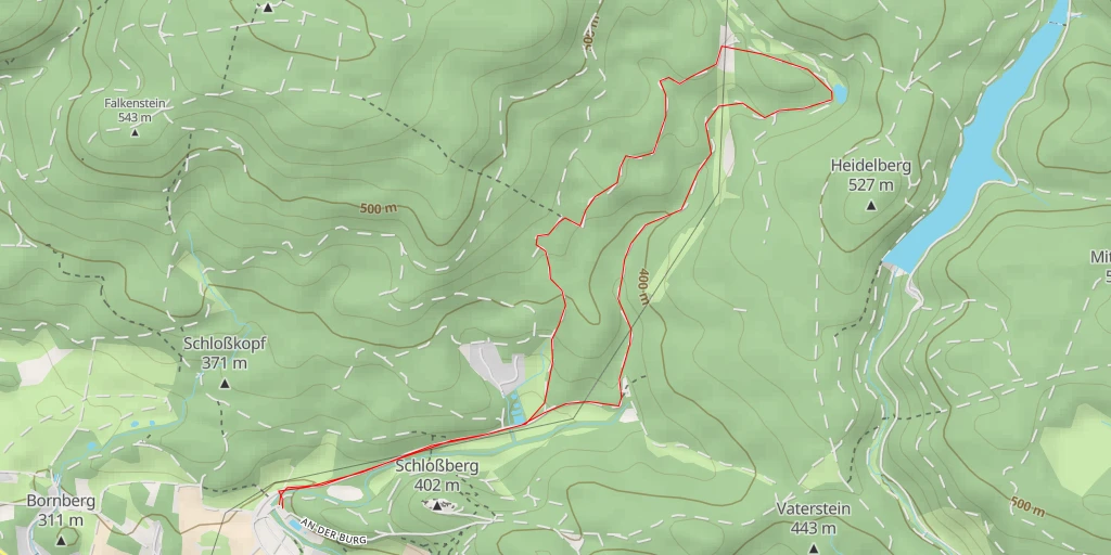 Map of the trail for Hardtteich