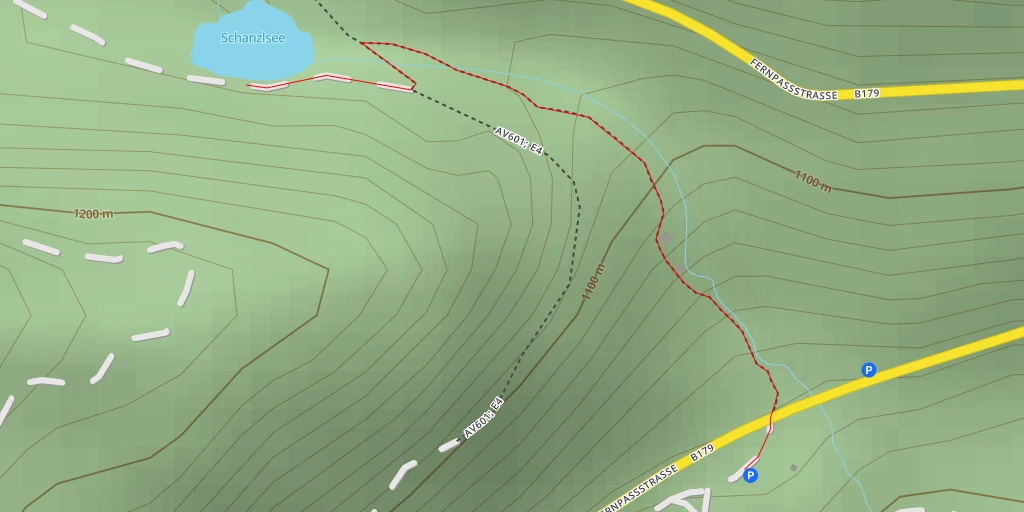 Map of the trail for Schanzlsee