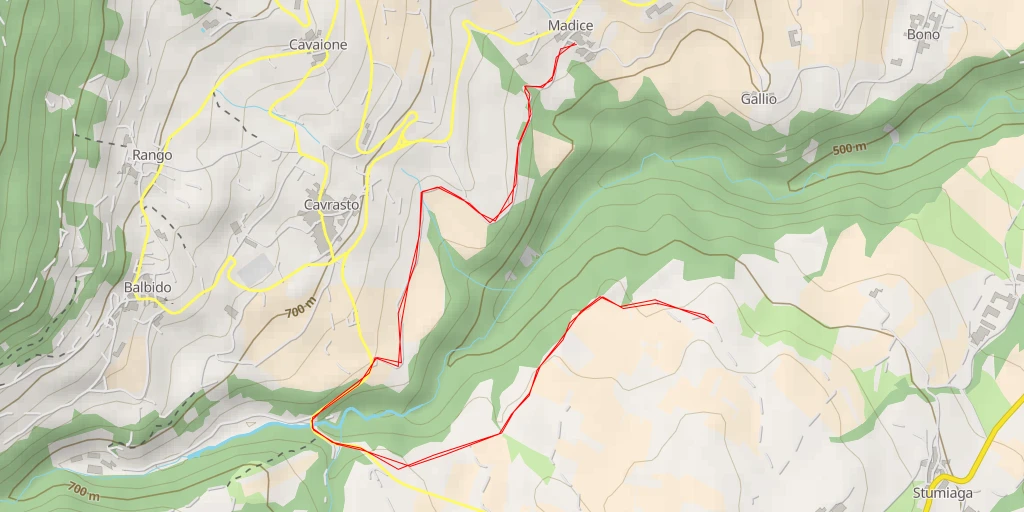 Map of the trail for Via San Zeno