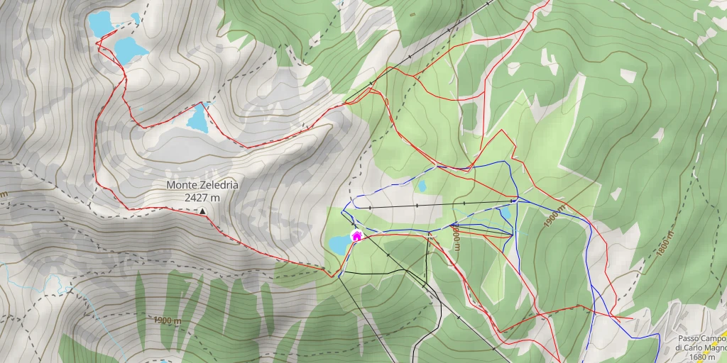 Carte de l'itinéraire :  Sentiero Croce della Pace