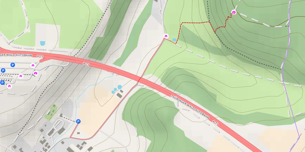 Map of the trail for AI - Heubachsruh