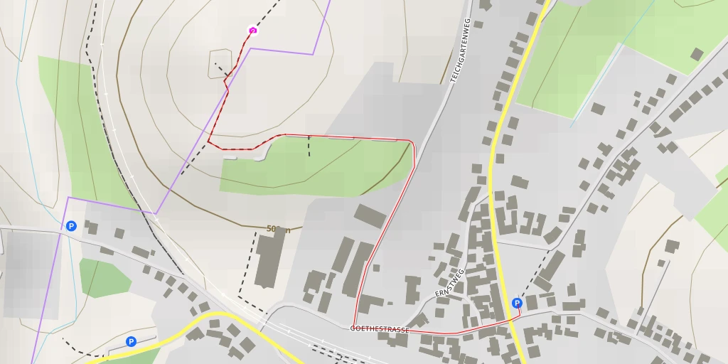 Map of the trail for AI - Mönchheide - Elgersburg