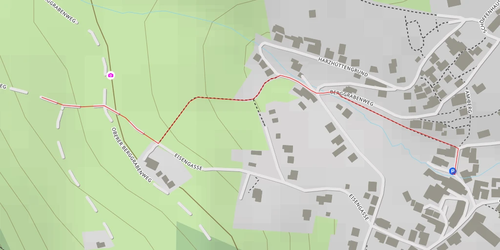 Map of the trail for AI - Hutzelhütte - Ilmenau