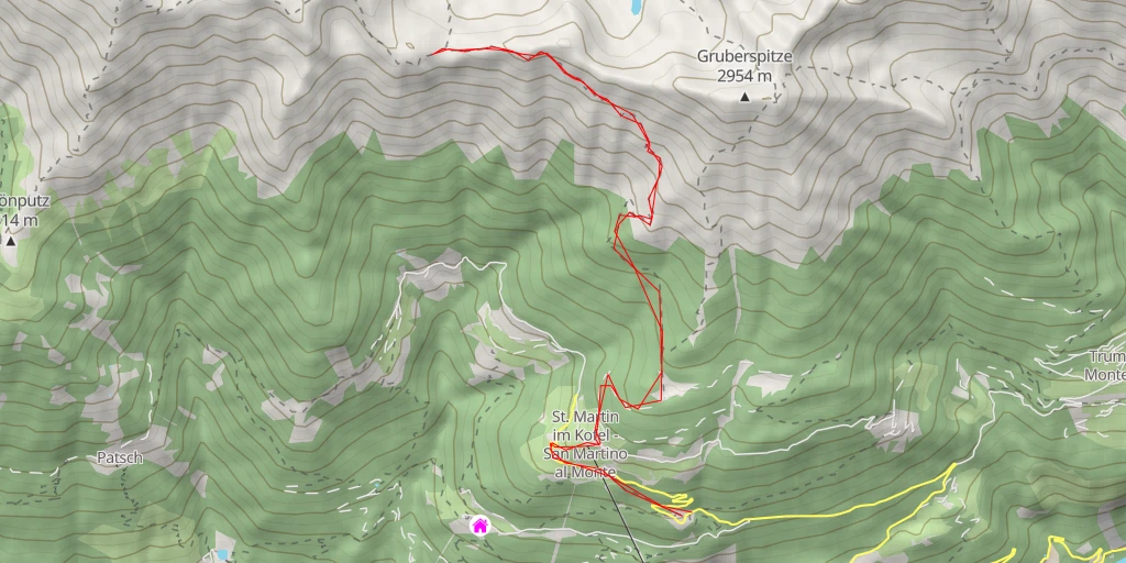 Carte de l'itinéraire :  A 5 Archäologischer Wanderweg - A 5 Archäologischer Wanderweg - Schnals - Senales