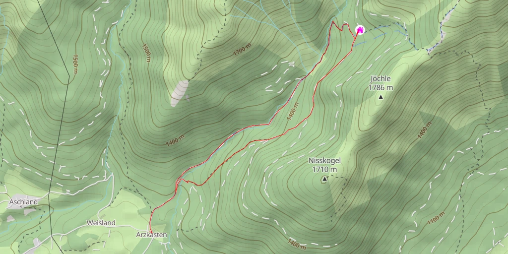 Map of the trail for Lehnberghaus