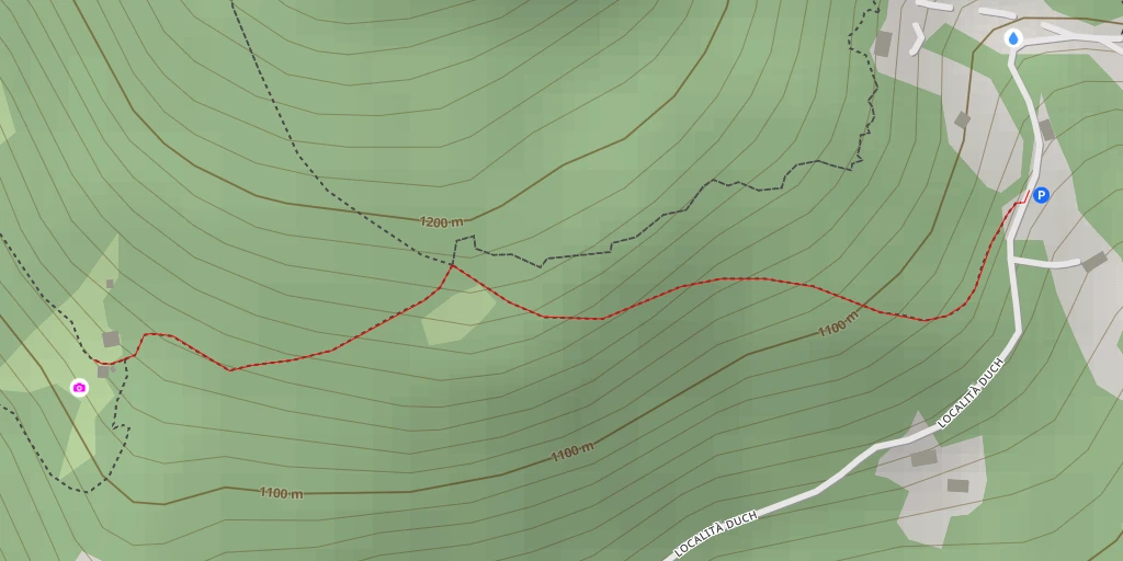 Map of the trail for Località Duch