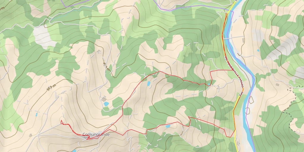 Map of the trail for Monte Cesare