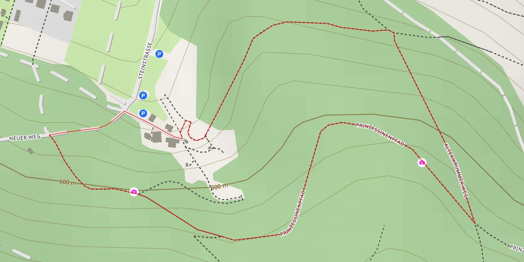Map of the trail for AI - Elisabethen-Höhe