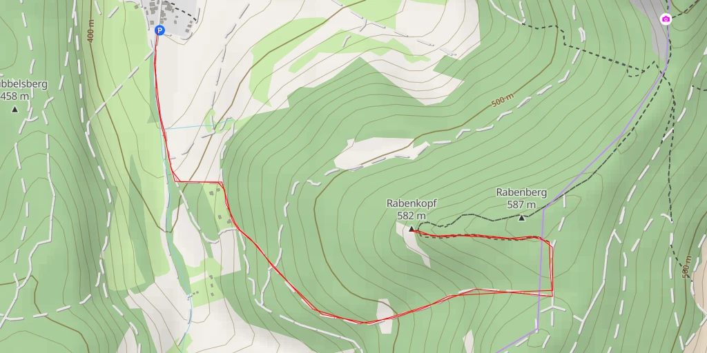 Map of the trail for AI - Rabenkopf