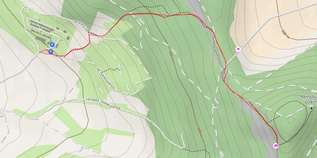 Map of the trail for AI - Reinsburg - Plaue