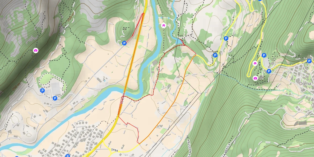 Map of the trail for Sentiero di visita del Biotopo delle Marocche - Sentiero di visita del Biotopo delle Marocche