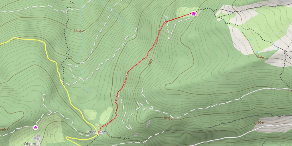 Map of the trail for Feldringalm