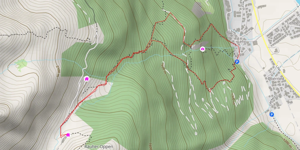 Map of the trail for Innerbergalm