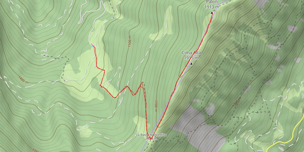 Map of the trail for Palon