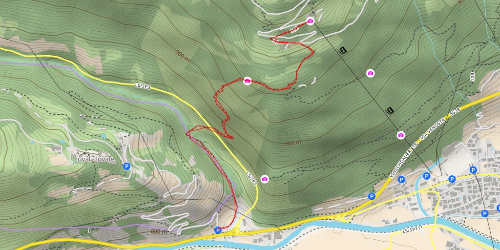 Map of the trail for Sonnenberg - Monte Sole