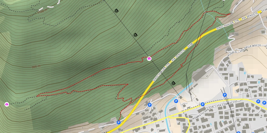 Carte de l'itinéraire :  Naturlehrpfad - Percorso naturalistico