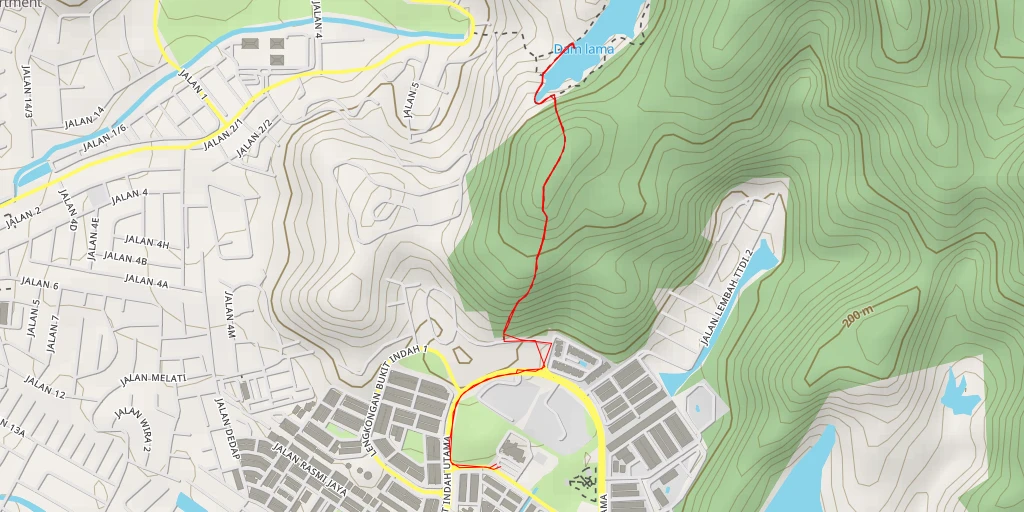 Carte de l'itinéraire :  Dam lama