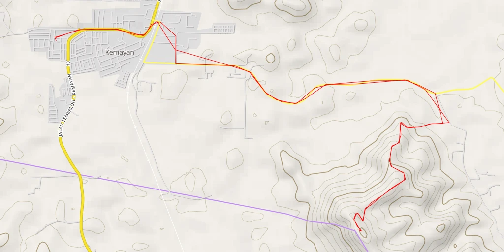 Carte de l'itinéraire :  Bukit Senorang