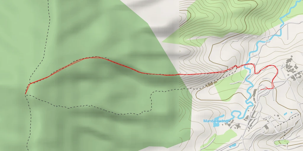 Map of the trail for Geger Bentang