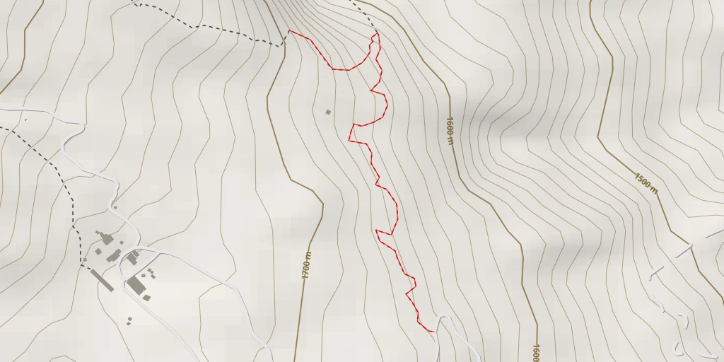 Map of the trail for Jalan Kawah Domas (via Kawah Ratu) - Jalan Kawah Domas (via Kawah Ratu)