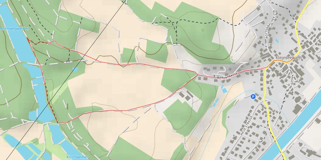 Map of the trail for Tiefenwegweiher