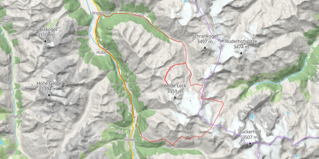 Carte de l'itinéraire :  Kuhscheibe