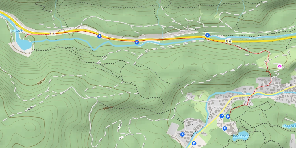 Map of the trail for Loisach