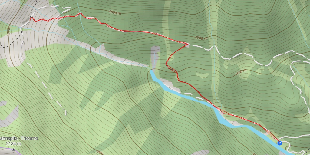 Map of the trail for Stierbergalm - Malga Manzara