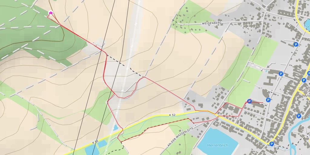 Map of the trail for AI - Hochbehälter Wolfsberg - Ilmenau