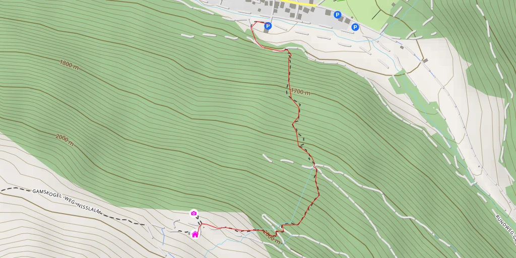 Map of the trail for Nisslalm