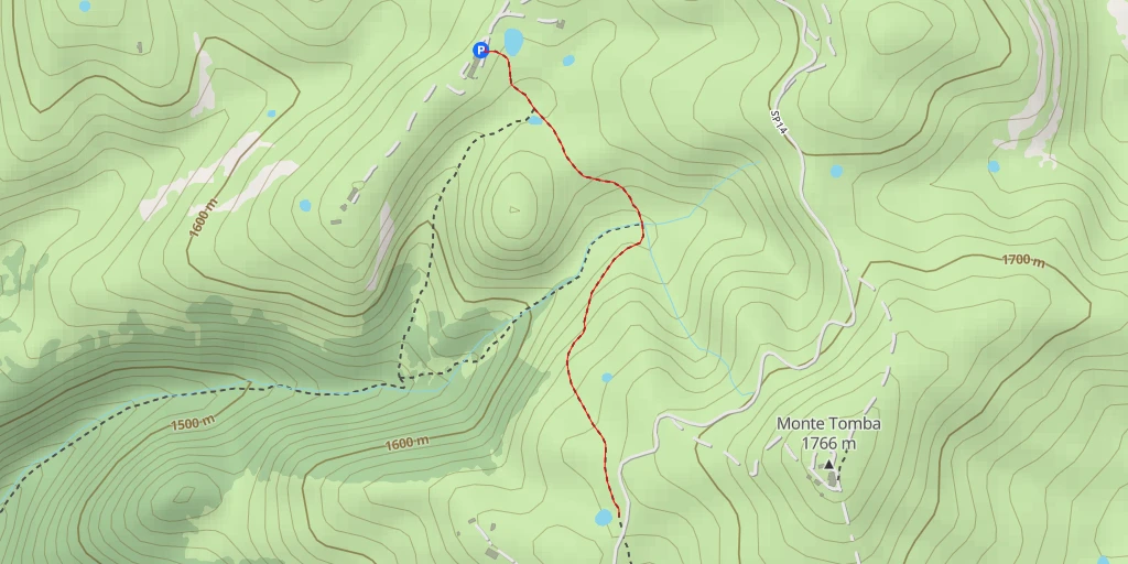 Map of the trail for SP14 - SP14