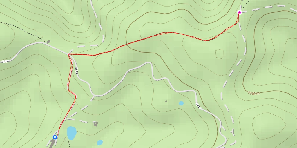 Map of the trail for Pozza Morta - Bosco Chiesanuova