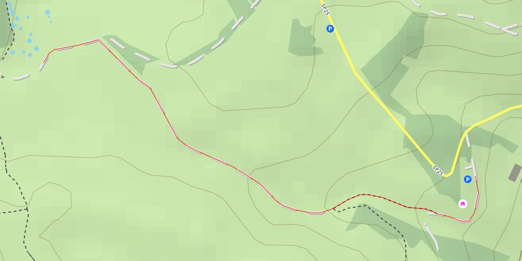 Map of the trail for Strada delle Viote - Trento