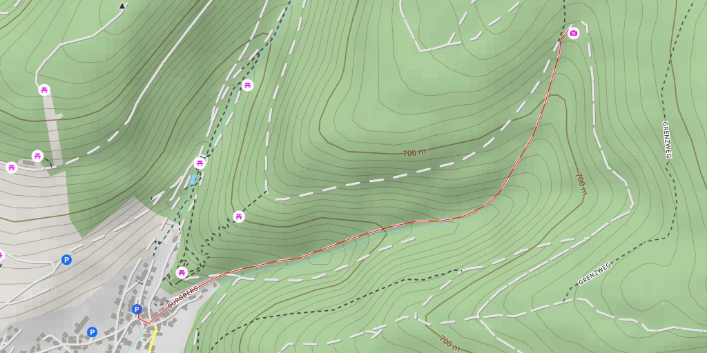 Map of the trail for AI - Jägerhütte