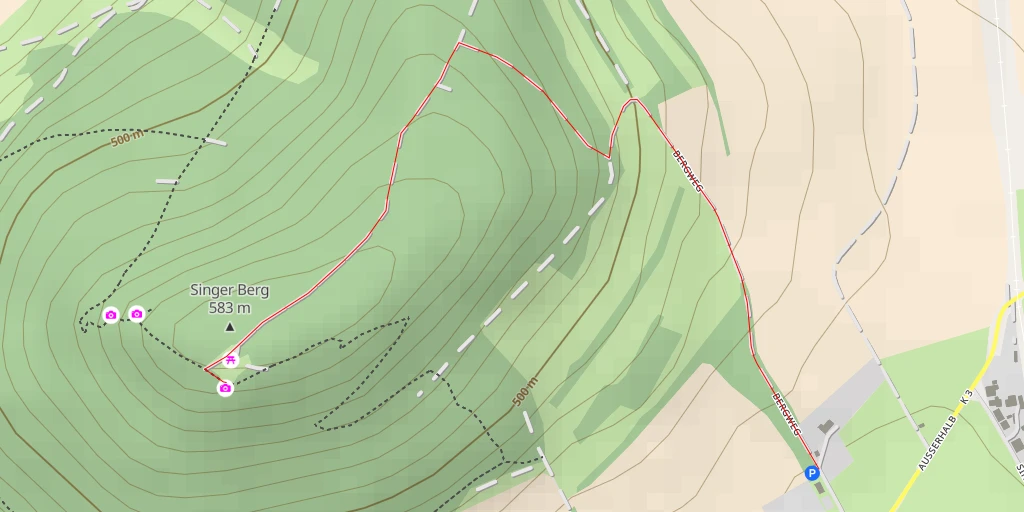 Map of the trail for AI - Singer Berg