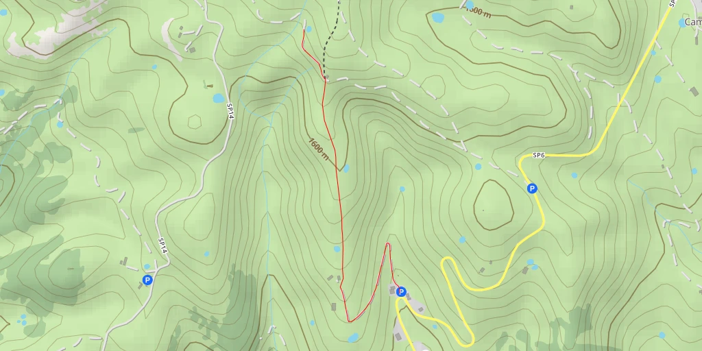 Map of the trail for SP14 - SP14