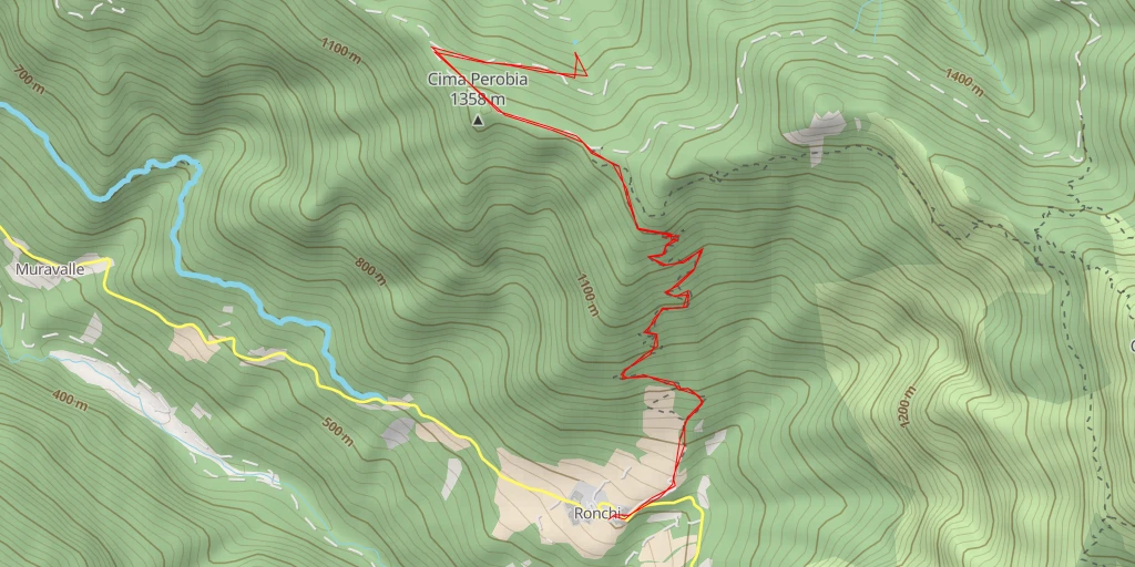 Map of the trail for Strada forestale Perobia - Strada forestale Perobia