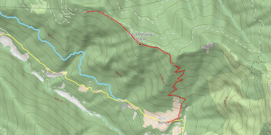 Map of the trail for Prea dei marconzei