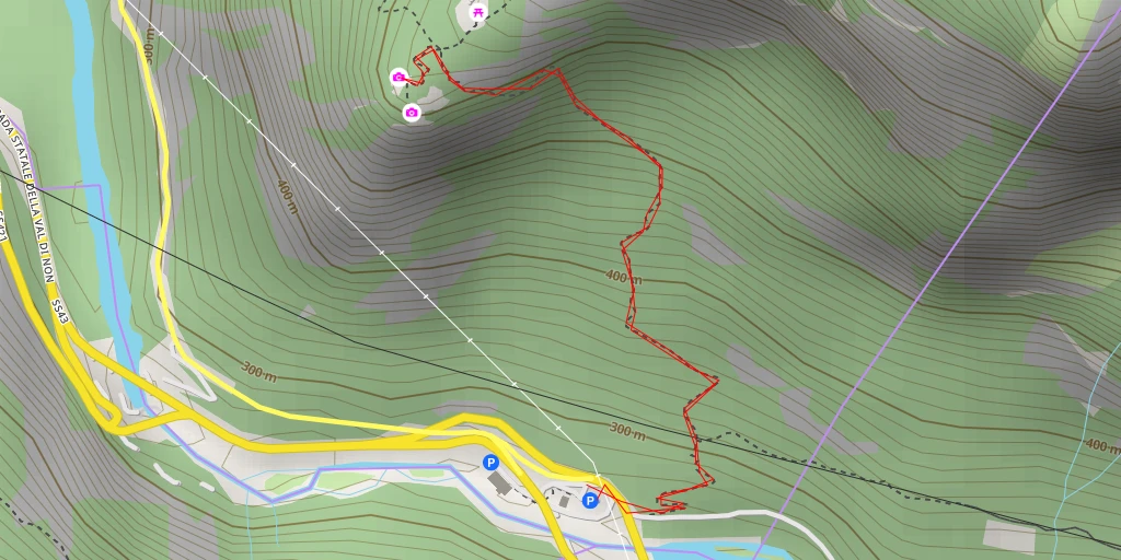 Map of the trail for Ex Strada Statale 43 tratto Sabino - Rocchetta